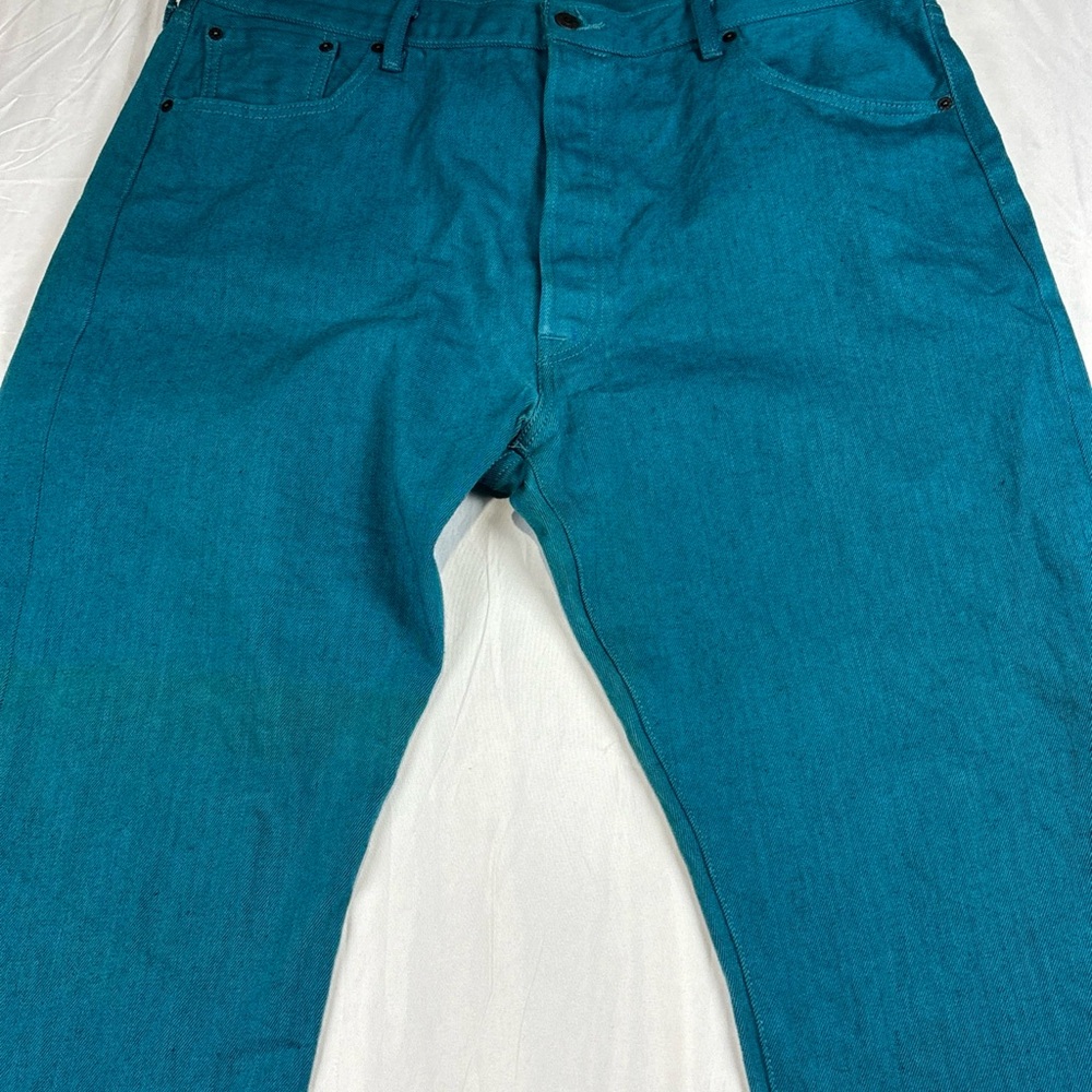 Men's Levi’s 501xx Teal Denim Jeans 42 x 32